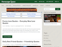 Tablet Screenshot of horoscopespace.net